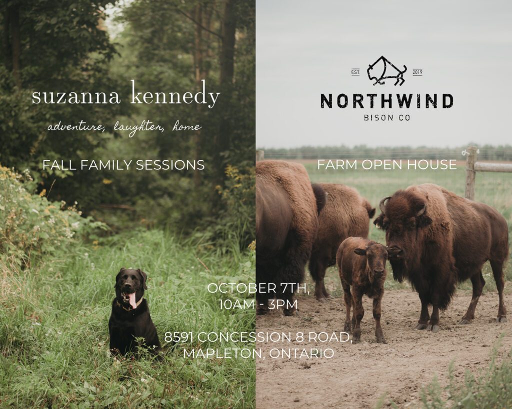 Family Photos + Bison Open house, October 7, 2023 at Northwind Bison